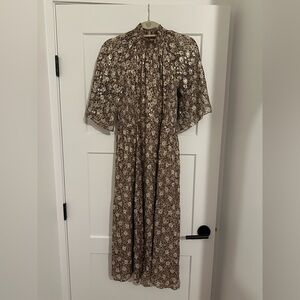 Kate Spade gold silk dress